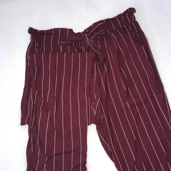 Red classy tye pants - Picture 3 of 4